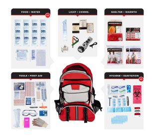 2 Person Comfort Survival Kit, Backpack