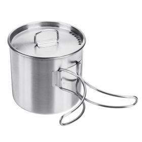 Stainless Steel Coffee Mug w/ Lid And Folding Handle