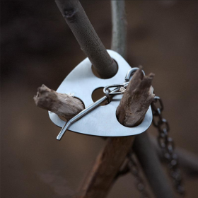 Camping Stainless Steel Tripod Hanging Pot Rack Ring