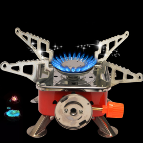 Multifunctional Portable Folding Backpacking Stove - Red