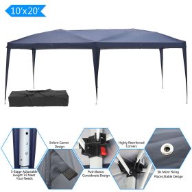 10'' x 20'' Outdoor Camping Waterproof Folding Tent with Carry Bag Blue