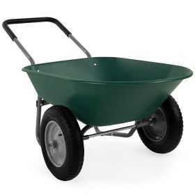 Heavy Duty Dual Wheel Multipurpose Rust Proof Wheelbarrow