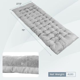 Camping Cot Pads With Soft And Breathable Crystal Velvet-gray