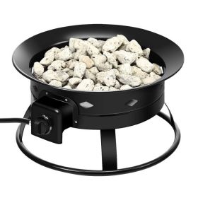 Portable Propane Gas Fire Bowl Fire Pit with Cover and Carry Kit