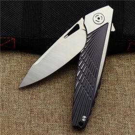 Folding Knife w/ Nylon Sleeve Titanium Alloy Back Clip