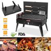 Portable Charcoal Grill Foldable w/ 3 Adjustable Heights