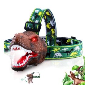 LED Dinosaur Headlamp For Kids With Adjustable Headband