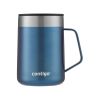 Stainless Steel Mug With Splash-Proof Lid Handle In Blue 14 oz.