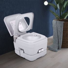 Lightweight Portable Toilet, 2.6 Gallon Flushable Camping Toilet