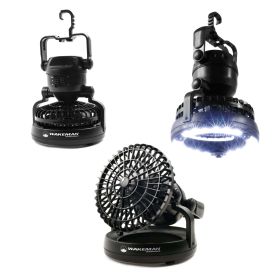 Camping Lantern / Ceiling Fan With 18 LED Bulbs and Hi/Lo Fan