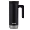 Stainless Steel Travel Mug With Lid and Handle Black 20 oz.