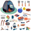 56Pcs Kids Camping Toy Set With Play Tent