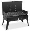 Portable Charcoal Grill Foldable w/ 3 Adjustable Heights