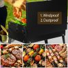 Portable Charcoal Grill Foldable w/ 3 Adjustable Heights