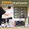 560W Power Station 520Wh, 140400mAh Solar Generator