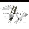 7 In 1 Multifunctional Tableware Stainless Steel Fork Spoon Knife