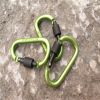 Aluminum D-Ring Locking Carabiner, Light But Strong Pack of 10