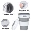 2Pcs Silicone Collapsible Travel Cup With Lids For Adults