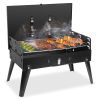 Portable Charcoal Grill Foldable w/ 3 Adjustable Heights