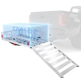 50 x 29.5 x 8.7 inch Hitch Cargo Carrier, 500lbs Capacity