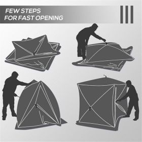 Pop-Up Ice Shelter w/ Carrying Bag (80.75"Lx70.75"Wx70.75"H)