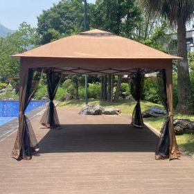 1x 11ft Pop Up Gazebo Canopy With Removable Zipper Netting