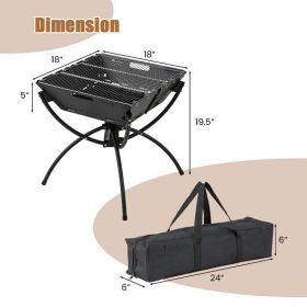 3-in-1 Grill W/ Stainless Steel Grills Carrying Bag & Gloves