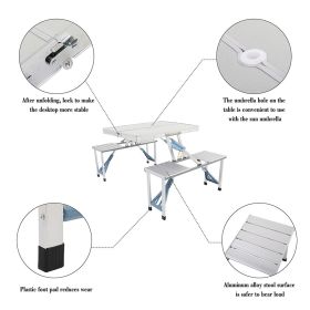 Portable Foldable Aluminum Picnic Table