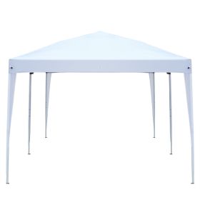 Folding Canopy Tent Adjustable Height 20' X 10' X 8.5' White