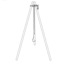 Camping Stainless Steel Tripod Hanging Pot Rack Ring (https: //cdn.shopify.com/s/files/1/0612/6927/8851/files/1619174290101.jpg?v=1727364169)