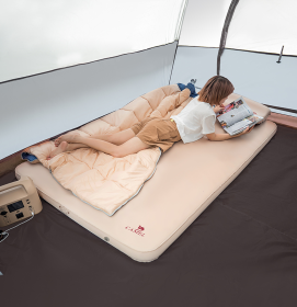 Inflatable Mattress To Make A Floor For Camping (Floor Mattress Color: Apricot)