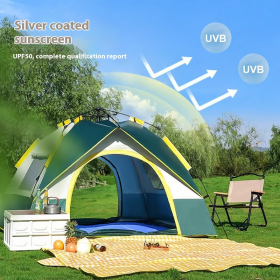 Tent Outdoor Camping 3-4 People Automatic Quickly Open (Quick Open Tent Size: Double)