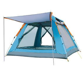 Fully Automatic Camping Tent Rain Proof Multi Person (Tent Color*: Extra Large Silver Glue Blue)