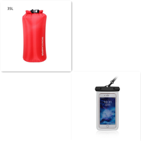 Nylon Light Outdoor Waterproof Skin Pack Waterproof Bag (Waterproof Bags Color: Red Set, Waterproof Bags Capacity: 35L)