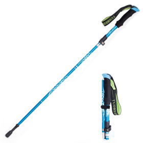 Ultralight Aluminum Alloy 5Sections Adjustable Trekking Poles (Trekking Pole Color: Dark Blue, Pole Length: Long)