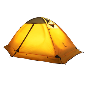 Outdoor Camping Camping Double-layer Aluminum Pole Tent (Pole Tent Color: Yellow)