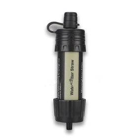 Mini Portable Filter With Water Purifier Straw (Cartridge Color: Black)