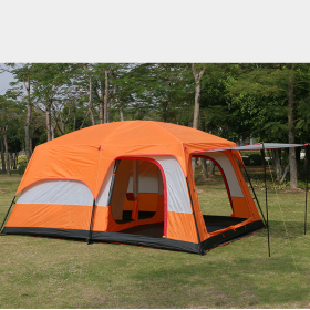 Multi-person Thickening Rain-proof Camping Luxury Villa (Villa Color: Orange)