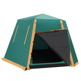 Outdoor 3-4-5-6 People Fully Automatic Camping Tent (Tent Color 3: Green, Tent Size: Small)