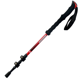 Outdoor Straight Handle Trekking Pole With Outer Lock (Trekking Pole Color: Red)