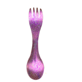 Pure Titanium Spoon Outdoor Titanium Alloy Titanium Spoon (Spoon Color: Rose Red)