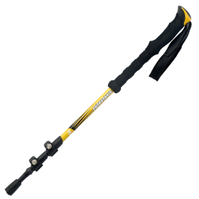 Outdoor Straight Handle Trekking Pole With Outer Lock (Trekking Pole Color: Yellow)