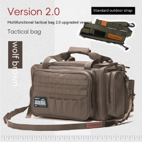 Outdoor Camping Picnic Storage Portable Shoulder Bag (Portable Shoulder Bag Color: Grey Brown)