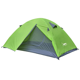 Outdoor Camping Double-layer Camping Tent (Camping Tent Color: Glass Rod Grass Green)