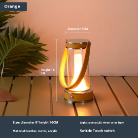 Multifunctional Portable Table Lamp (Lantern Color: Orange)