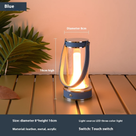 Multifunctional Portable Table Lamp (Lantern Color: Blue)