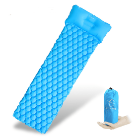 Outdoor Camping Inflatable Honeycomb Mattress Tent (Honeycomb Mattress Color: Blue)