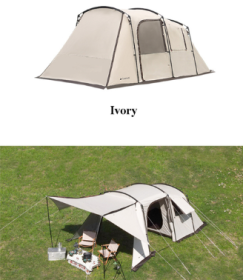 Landwolf Large Space Tunnel Tent Outdoor Camping (Tunnel Tent Color: Ivory)