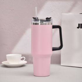 40oz Stainless Steel Insulated Cup With Handle (40 oz Tumbler Color: Pink)