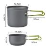 Outdoor Pot Set For 1-2 People Camping Cooker With Cutlery